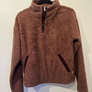 The North Face Women's Medium Sherpa Fleece 1/4 Zip Jacket Mauve Pink Pullover